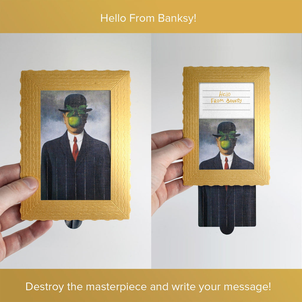 Hello From Banksy — Rene Magritte - The Son of Man, Postcards