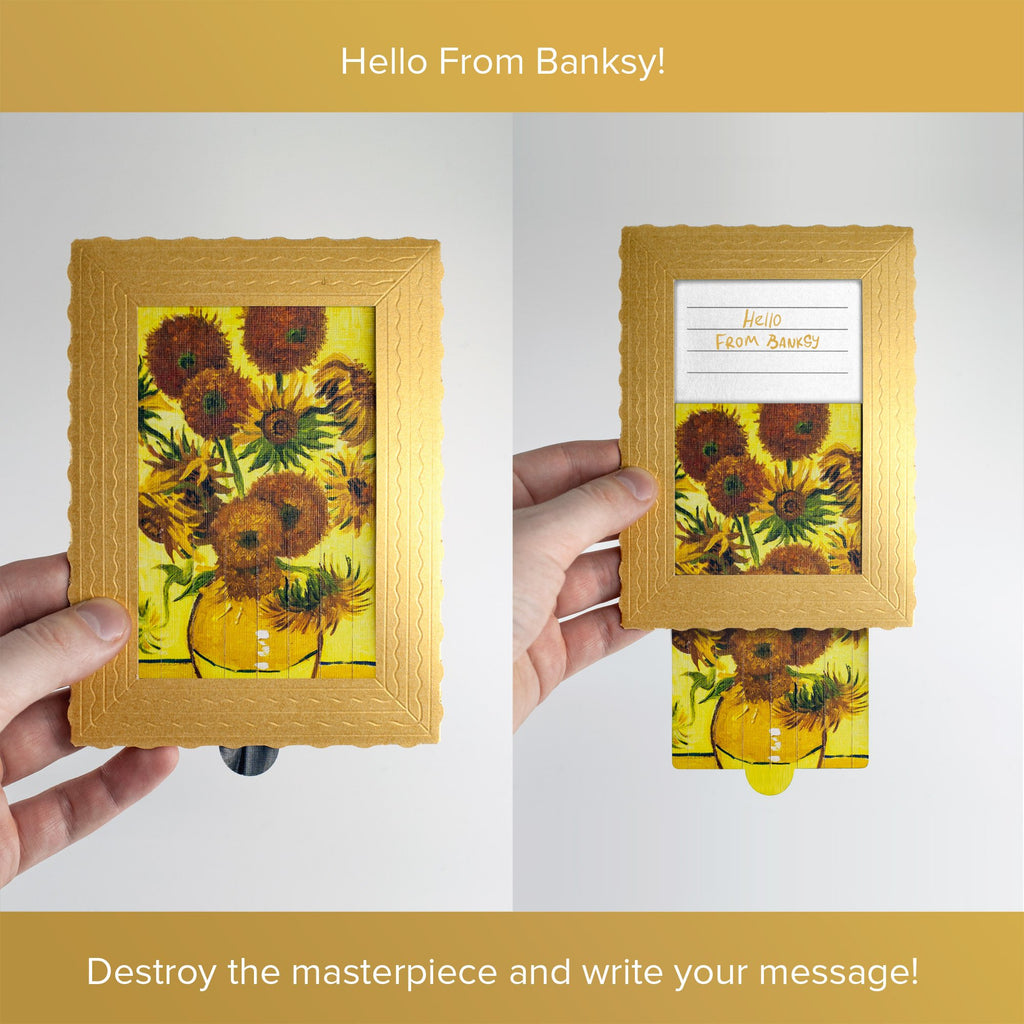 Hello From Banksy — Van Gogh - Sunflowers, Postcards