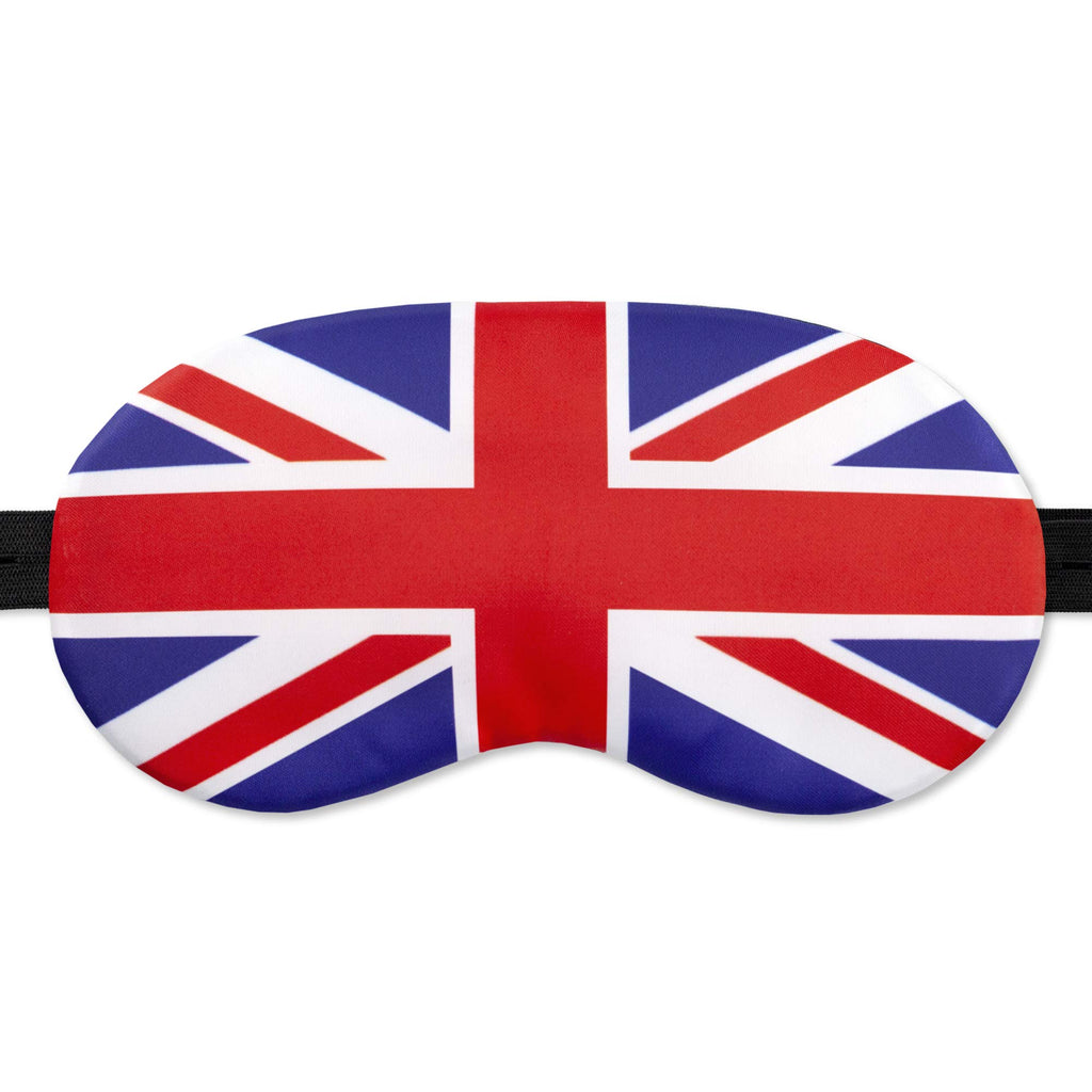 British Flag Sleep Mask GB Flag Great Britain England for Women Men - 100% Soft Cotton - Night mask Eye Sleeping Cover Blindfold Travel Mask (Britain, Plastic Pack)