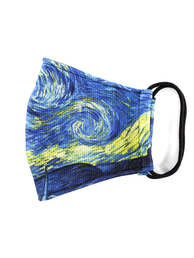 Patterned Face Mask Printed Cover Reusable World Art Series (Starry night)